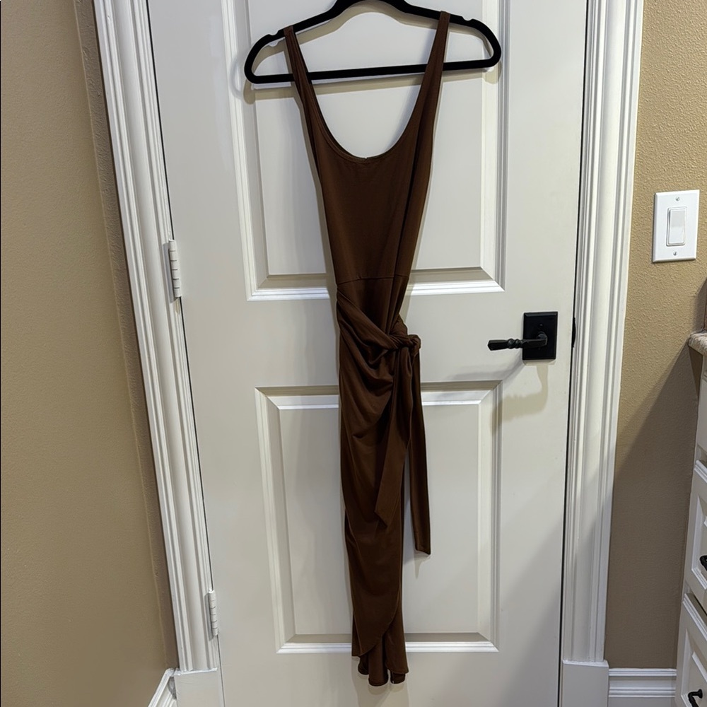 Reformation Brown Sleeveless Dress